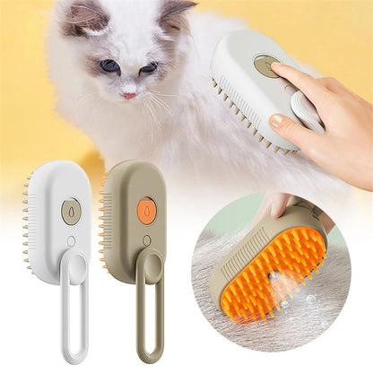 Steam 3 In 1 Electric Spray Pet Hair Brush