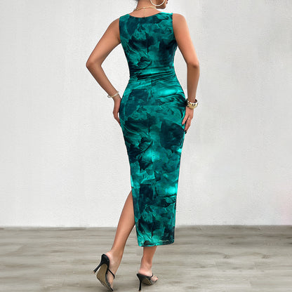 Elegant Slim Sleeveless Mesh Dress