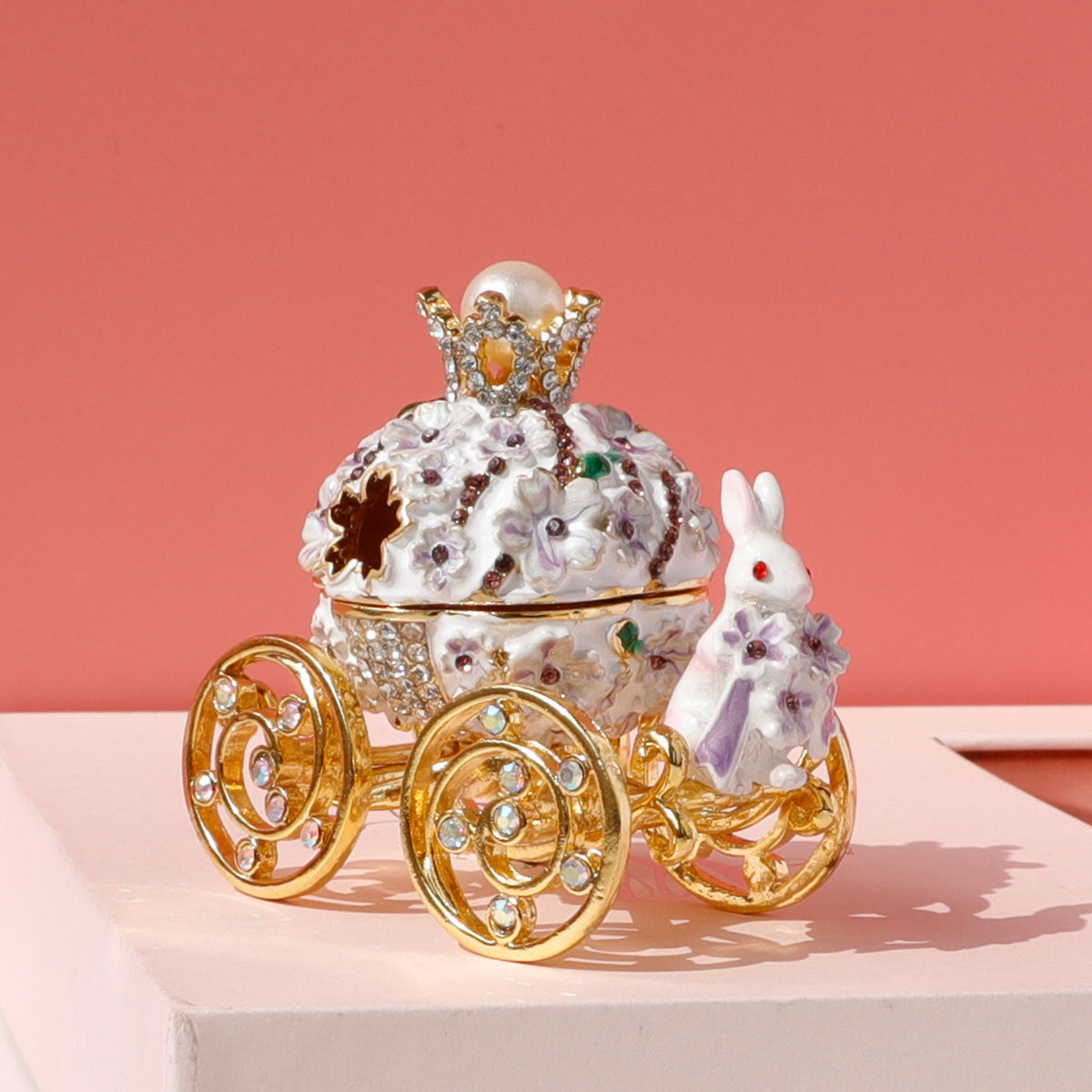 Creative Princess Carriage Cherry And Bunny Ornament Storage Box