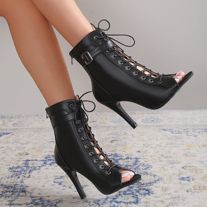 Women's Peep Toe High Heel Fashion Pumps