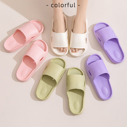 Solid Color Thick Bottom Home Slippers