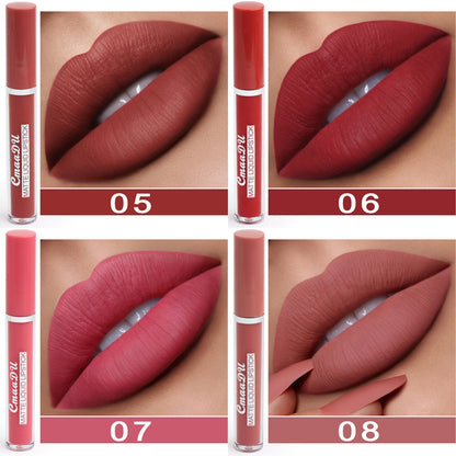 10pc Set Non-stick Cup Waterproof Matte Lipstick
