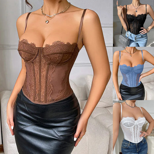 Lace Spaghetti Strap Top