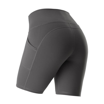 High Waist Elastic Yoga Shorts W/ Pockets